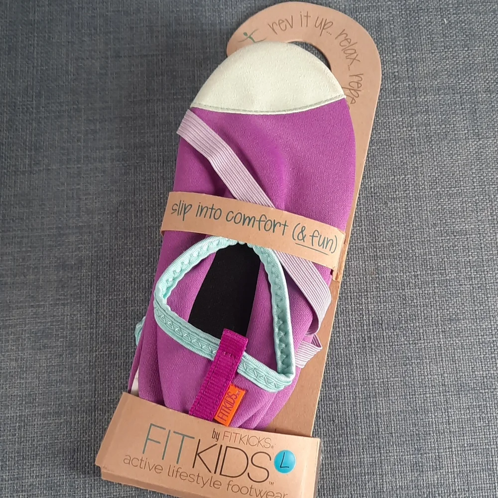 Fitkick Kids Indoor Outdoor Slip On Slipper Shoes Flexible Purple Lavender Child